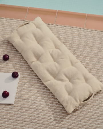 Fodera per panca Menuda 100% PET beige 38 x 100 cm