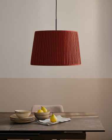 Lampenschirm für Deckenleuchte Guash in Terrakotta Ø 50 cm