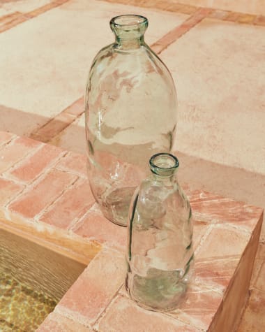 Vaso Brenna in vetro trasparente 100% riciclato 73 cm
