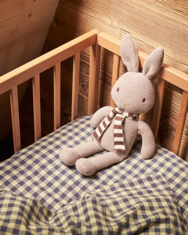 Pipa brown knitted rabbit cuddly toy