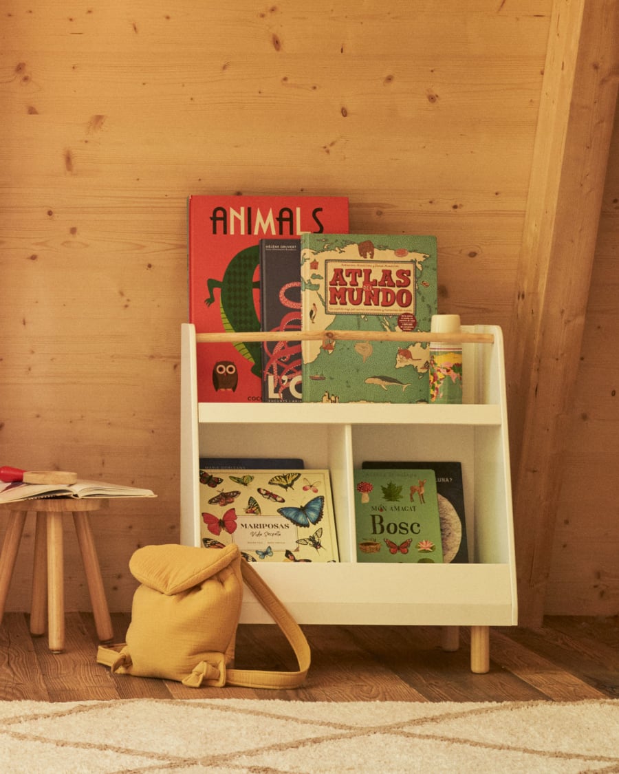 Libreria Montessori, libreria, contenitore per libri per bambini, bianco,  compensato -  Italia