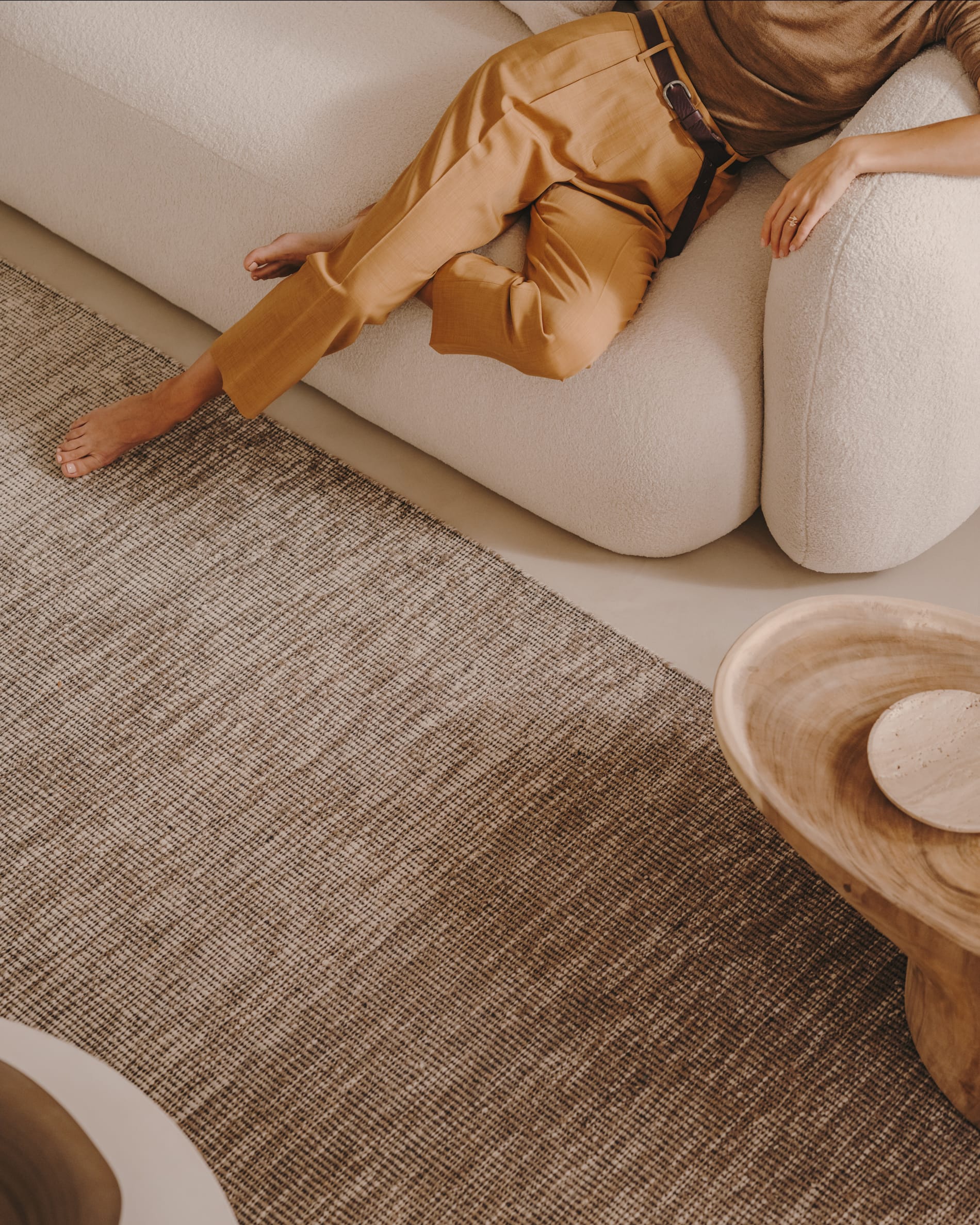 Malenka brown wool carpet 200 x 300 cm | Kave Home