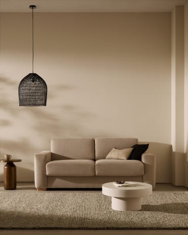 Anley 2-seater sofa bed in beige 204 cm