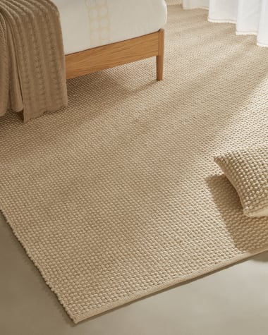 Mascarell Teppich aus Baumwolle und Polypropylen Weiß 200 x 300 cm