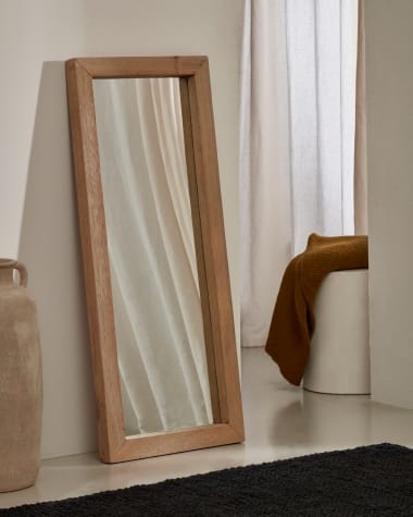 Maden wooden mirror with a natural finish 50 x 120 cm