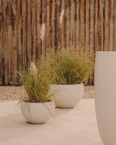 Pot de fleurs Grau en ciment blanc Ø 72 cm