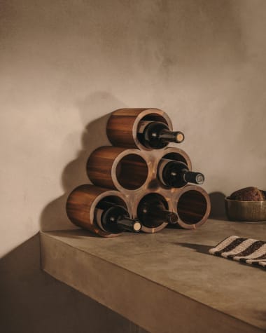 Ραφιέρα κρασιού Sesilu κατασκευασμένη από ξύλο ακακίας FSC 100%