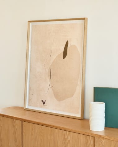 Abstrakcyjny obraz Sormi w kolorze beżowym 80 x 100 cm