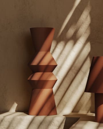 Vaso Peratallada in ceramica marrone 42 cm