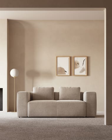 Blok 2-Sitzer Sofa beige 210 cm