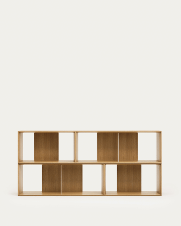 Litto Set aus 4 modularen Regalen aus Eichenfurnier 168 x 76 cm