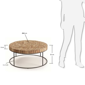 Solo coffee table Ø 80 cm - sizes