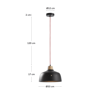 Lámpara de techo Bits de metal con acabado negro - tamaños