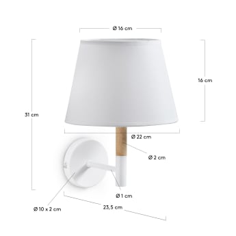 Orsen wall lamp white - sizes