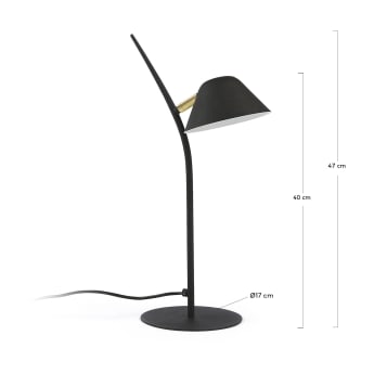 Aurelia table lamp in steel with black finish - sizes