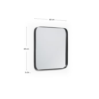 Καθρέπτης Marco 40 x 40 εκ, μαύρο - μεγέθη
