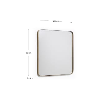 Marco gold metal wall mirror 60 x 60 cm - sizes