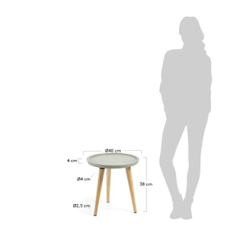 Βοηθητικό τραπέζι Lucy Ø 40 εκ - μεγέθη