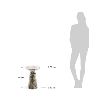 Stolik pomocniczy Kesbury Ø 33 cm - rozmiary