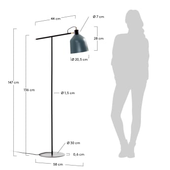 Olimpia metal floor lamp - sizes
