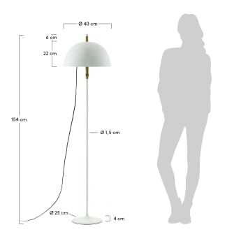 White Sisina floor lamp - sizes