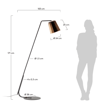 Anina metal floor lamp - sizes
