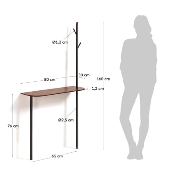 Marcolina console and coat rack 80 x 160 cm - sizes
