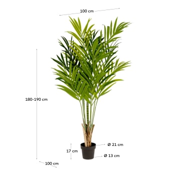 Plante artificielle Palmera en bambou de 170 cm - dimensions