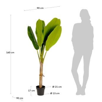Banana artificial plant 160 cm - sizes