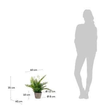 Plante artificielle Fougère - dimensions