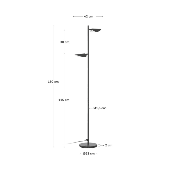 Veleira steel floor lamp - sizes