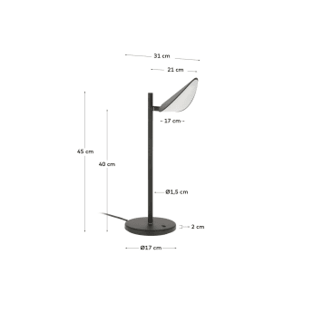 Veleira steel table lamp - sizes