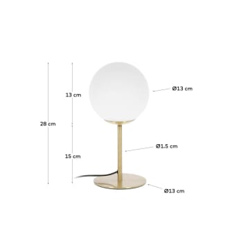 Mahala table lamp in steel and frosted glass - sizes