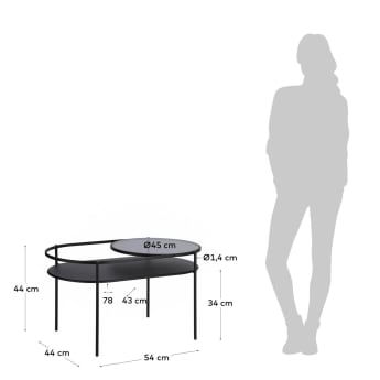 Daheli coffee table 80 x 44 cm - sizes