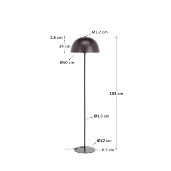 Aleyla metal floor lamp - sizes