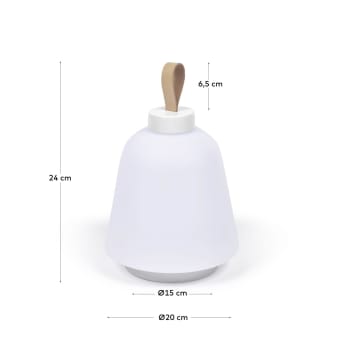 Udiya table lamp in polythene and metal white with white finish - sizes