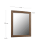 Wilany wide frame mirror in MDF with walnut finish 47 x 57.5 cm