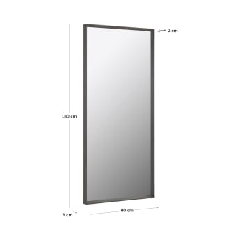 Miroir Nerina 80 x 180 cm finition foncée - dimensions