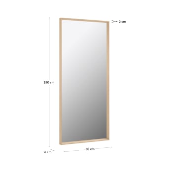Nerina mirror natural finish 80 x 180 cm - sizes