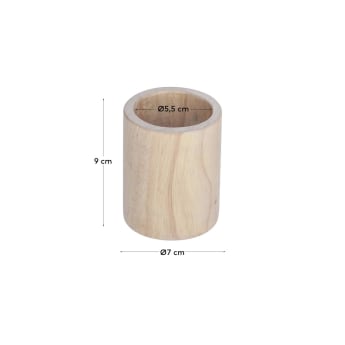Dilcia solid rubber wood pencil holder - sizes