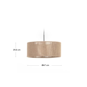 Crista Lampenschirm für Deckenlampe aus Jute natur Ø 47 cm - Größen