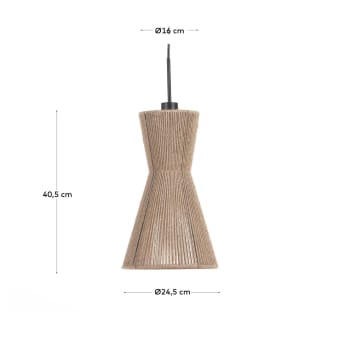 Crista jute light shade with natural finish Ø 24.5 cm - sizes