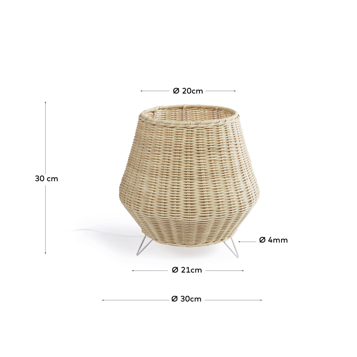 Small wicker deals lamp