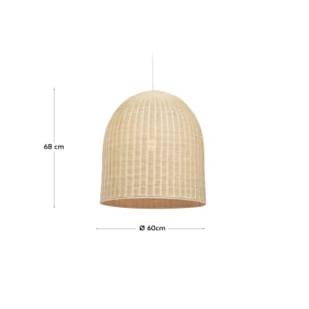 Druciana rattan ceiling light shade with natural finish Ø 60 cm - sizes