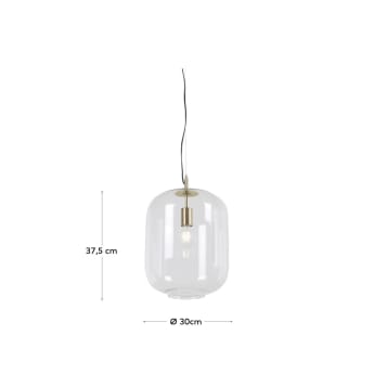 Girola glass and metal ceiling light with brass finish - sizes