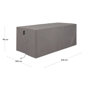 Fodera protettiva Iria per divano da esterno 3 posti max. 210 x 105 cm - dimensioni