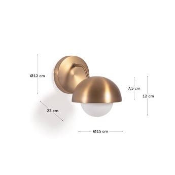 Lonela wall lamp in metal with brass finish - sizes