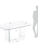 Τραπέζι Burano, γυαλί, 180 x 90 εκ