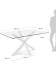 Τραπέζι Argo, γυαλί και λευκά ατσάλινα πόδια, 160 x 90 εκ