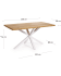 Τραπέζι Argo, καπλαμάς δρυός σε φυσικό φινίρισμα και λευκά ατσάλινα πόδια, 160x90εκ